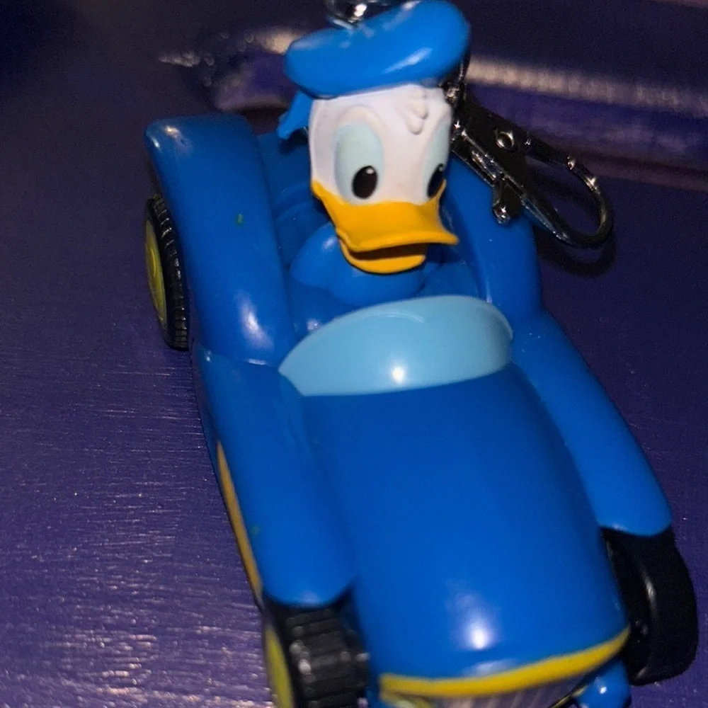 Blue Donald Duck Cartoon Car Keychain Toy